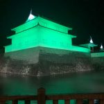 2/22(日) 東御門・巽櫓『頭痛の日に伴うグリーンライトアップ』のお知らせ(2/19掲載)